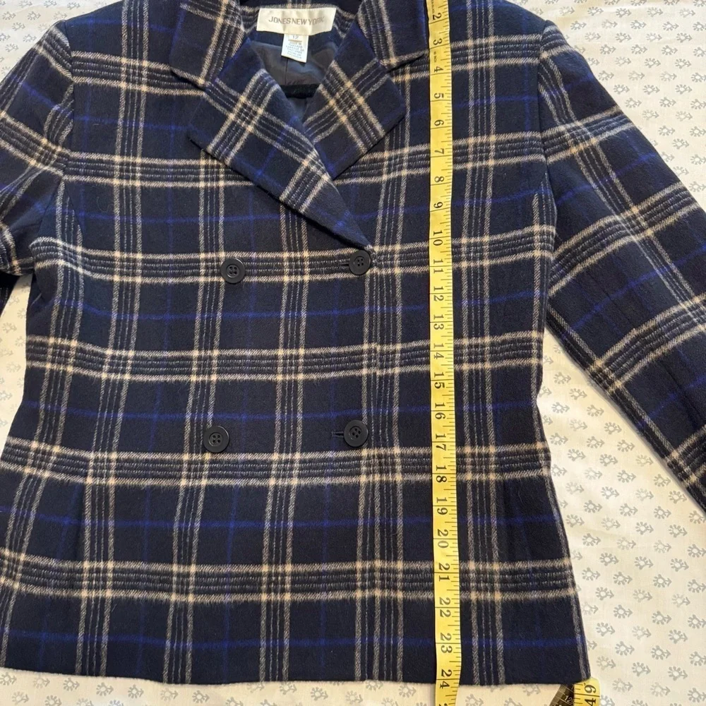 Jones New York 100% Wool Double-Breasted Size 12 Coat